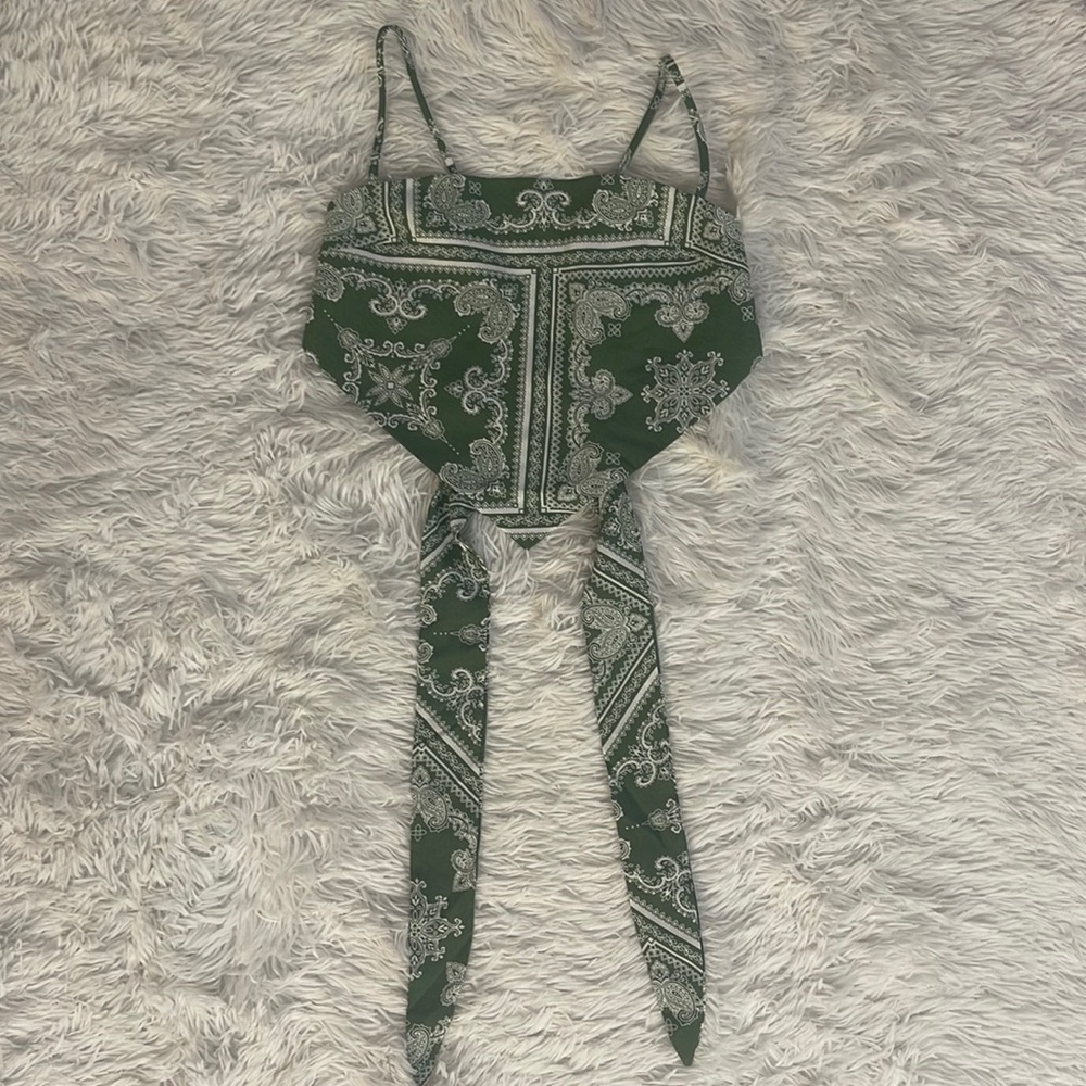 Et Clet tie-back crop top